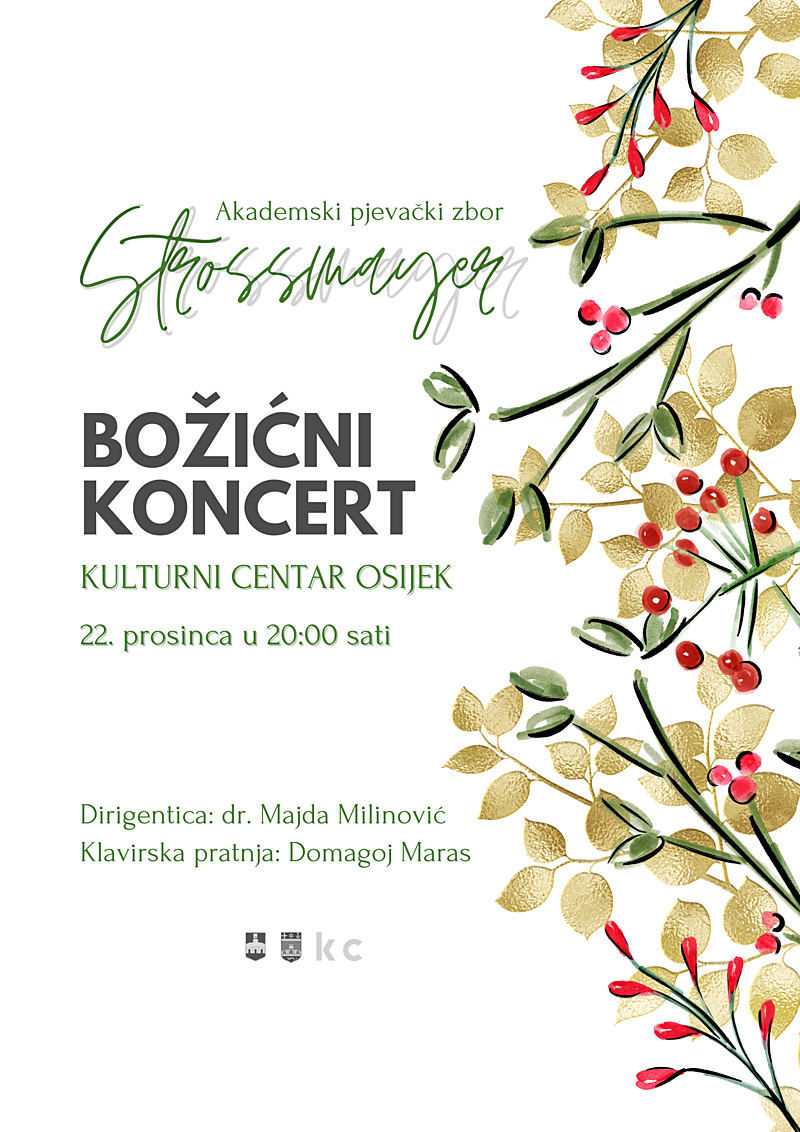 Božićni koncert Akademskog pjevačkog zbora Strossmayer!